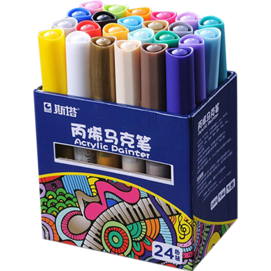 STA 12 Pcs Acrylic Paint Permanent Markers image