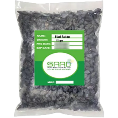 Saad Black Raisins Dried Fruit - 100gm image