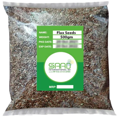 Saad Organic Brown Flax Seed - 500gm image