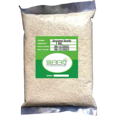 Saad Sesame Seeds Sada Til White Sesame - 1kg image