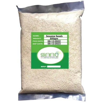 Saad Sesame Seeds Sada Til White Sesame - 500gm image