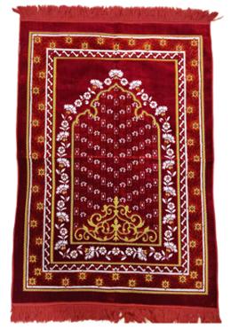 Safa Teks Turkey Prayer Jaynamaz (জায়নামাজ) - Maroon Color (Any design) image