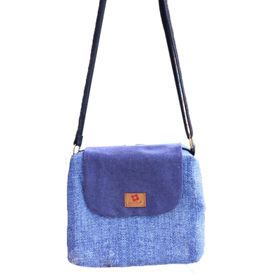 Samia Craft Fashionable Blue Cross Bag - Trendy Tote Bag image