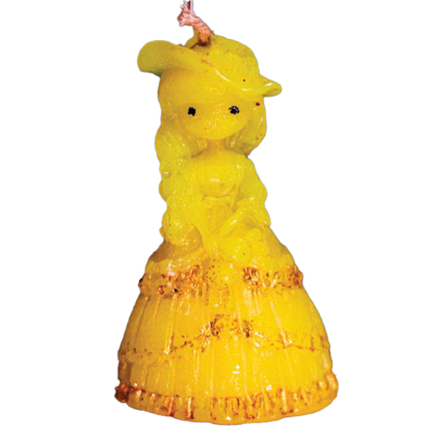 Sankhacura Princess Doll Fragrance Candle - Yellow Color image