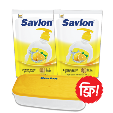Savlon Hand Wash Lemon Burst 170ml (Buy 2 Pcs Hand Wash, GET 1 Tiffin Box FREE) image