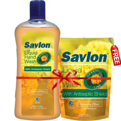 Savlon Handwash Marigold 1050 ml (Buy 1 Get 1 Savlon Handwash Marigold 170 ml Free) image