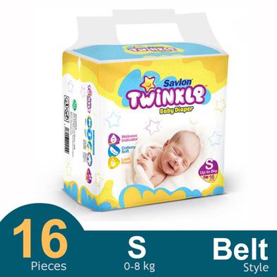 Savlon Twinkle Belt System Baby Diaper (S Size) (8 kg) (16pcs) image