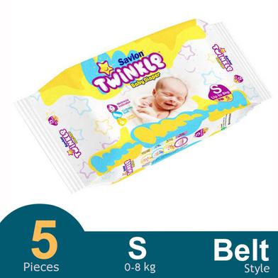 Savlon Twinkle Belt System Baby Diaper (S Size) (8 kg) (5pcs) image