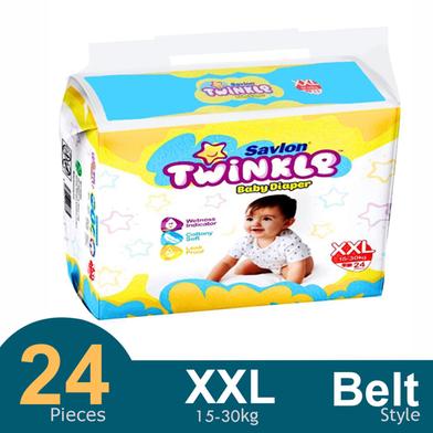 Savlon Twinkle Belt System Baby Diaper (XXL Size) (15-30 kg) (24pcs) image