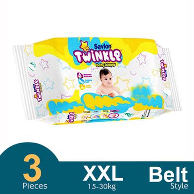 Savlon Twinkle Belt System Baby Diaper (15-30 kg) (3 Pcs) image