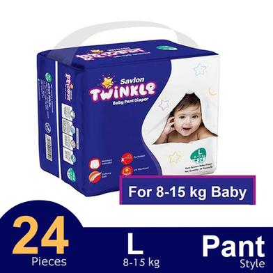 Savlon Twinkle Pant System Baby Diaper (L Size) (8-15kg) (24pcs) image
