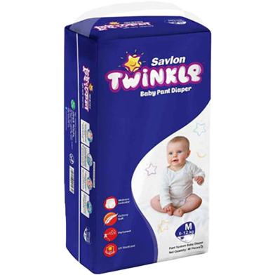 Savlon Twinkle Pant System Baby Diaper (M Size) (6-12kg) (5pcs) image