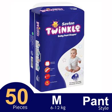 Savlon Twinkle Pant System Baby Diaper (M Size) (6-12kg) (50pcs) image