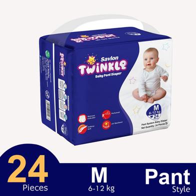 Savlon Twinkle Pant System Baby Diaper (M Size) (6-12kg) (24pcs) image