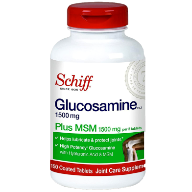 Schiff Glucosamine Plus MSM And Hyaluronic Acid 1500mg - 150 Tablets image