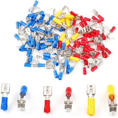Semi-Insulated Female Electrical Wire Terminals/Connectors (100 pcs Pack, Multisize) image