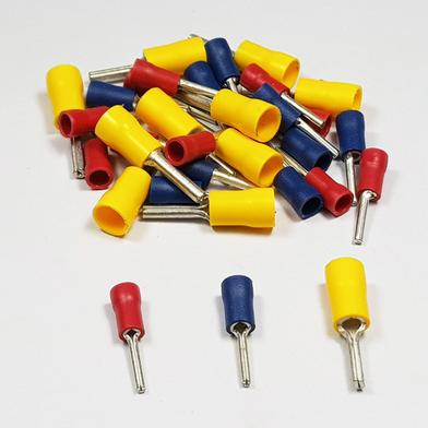 Semi-Insulated Pin Electrical Wire Terminals/Connectors (100 pcs Pack, Multisize) image