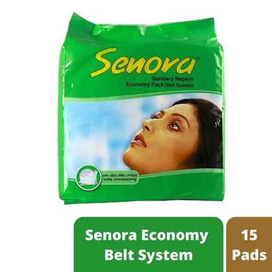 Senora Economy Pack Belt System Sanitary Napkin 15 Pads image