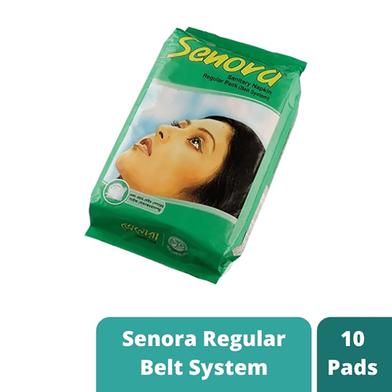 Senora Regular Belt System Sanitary Napkin 10 Pads image