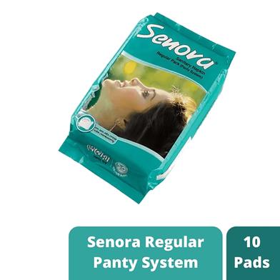 Senora Regular Panty System Sanitary Napkin 10 Pads image