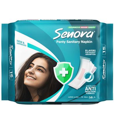 Senora Sanitary Napkin Panty System - 15Pcs image