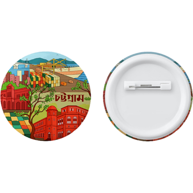 Sevendays Chattogram(Heritage) Button Pin Badge - 10 Pcs image