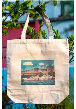 Sevendays Notes Chattogram (Ocean) Canvas Tote Bag image