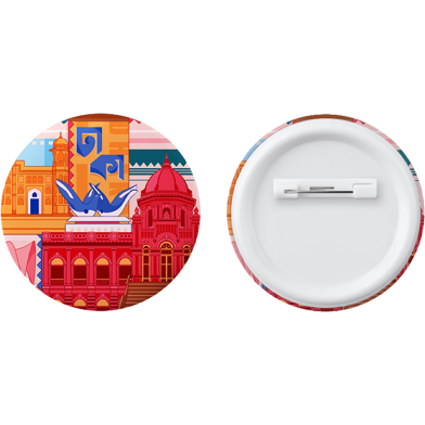 Sevendays Dhaka (Old Dhaka) Button Pin Badge - 10 Pcs image