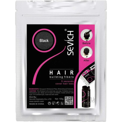 Sevich Hair Building Fiber Refill Black 100 gm image