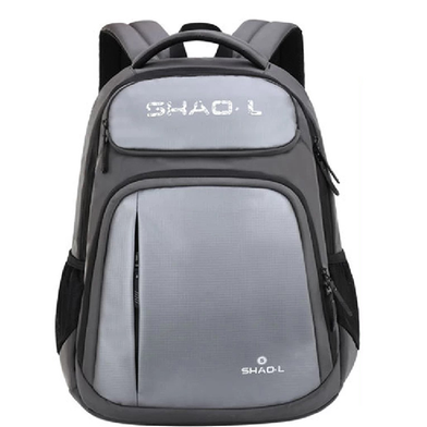 Shaolong Large Capacity College Backpack Grey image