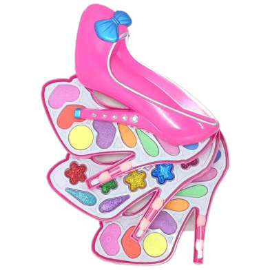 Shoe Shape Make-Up Set Pretend Play Useable Make up Toys For Girls-3 Layer Set (makeupbox_shoe_Y99101C4) image