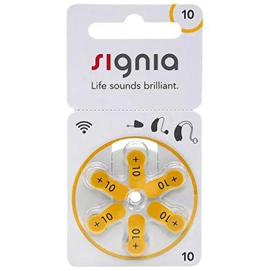 Signia Hearing Aid Battery Size 10, Pack Of 6 Batteries image