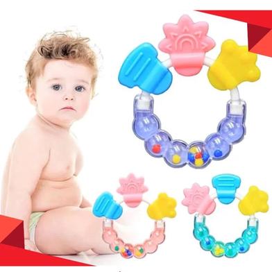 Silicone Baby Hand Teether With Jhunjhuni CN - 1pcs image