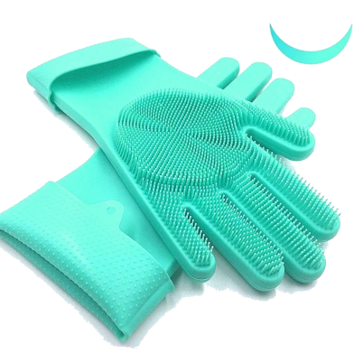 Silicone Dish Washing Kitchen Hand Gloves - Hand Gloves - Simplify Dishwashing With The Silicone Kitchen Hand Gloves - Providing Convenience(Any color) image