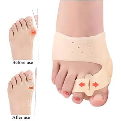 Silicone Gel Toe Separator Hallux Valgus Bunion Corrector Big Toe Straightener Thumb Valgus Protector Adjuster Feet Pads Relief image