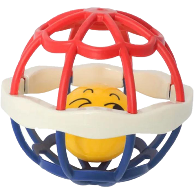 Silicone Head Modelland Scratching The Ball Baby Hand Teether With Jhunjhuni CN -1pcs image