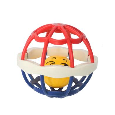Silicone Head Modelland Scratching The Ball Baby Hand Teether With Jhunjhuni CN -1pcs image