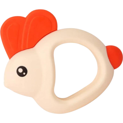 Silicone head Rabbit Baby Hand Teether With Jhunjhuni CN -1pcs image