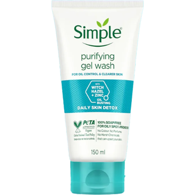 Simple Daily Skin Detox Purifying Facial Wash - 150 ml image