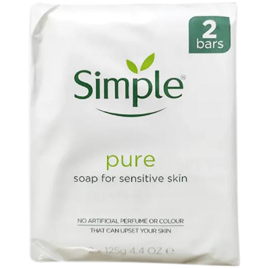 Simple Pure For Sensitive Skin Soap 2x125 gm image