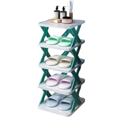 Simple Shoe Rack Folding Shoe Cabinet Multi-layer Shoes Storage Organizer image