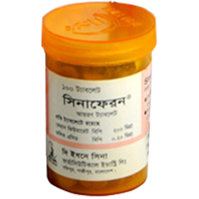 Sinaferon 200 mg Plus 200 - 100's pack Capsule image