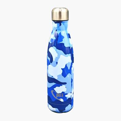 Single Layer WB-2128 SS Non Thermal Water Bottle-750ml Blue Camouflage Black Flowers image