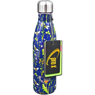 Single Layer WB-2128 SS Non Thermal Water Bottle-750ml Black Flowers image