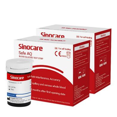 Sinocare Safe AQ Test Strip for Glucometer Blood Glucose Monitor (25 Pcs) image