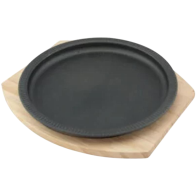 Sizzling Dish with Wooden Stand image