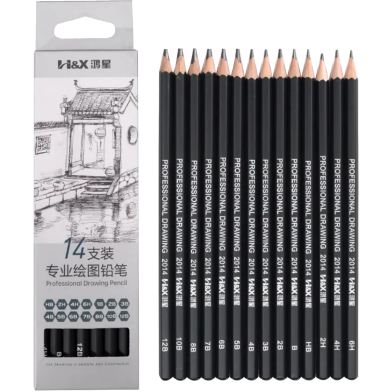 Sketch Drawing Pencils Set - 14 Pcs image