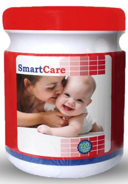 SmartCare Wet Wipes with Tube - 220 Pcs image