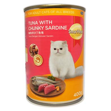 SmartHeart Cat Canned Tuna And Chunky Sardine In Jelly 400g image