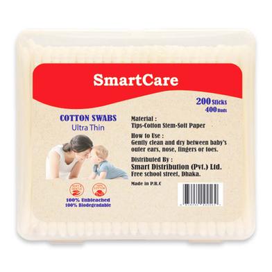 Smart Care Baby Thin Cotton Bud Square Box 200pcs image